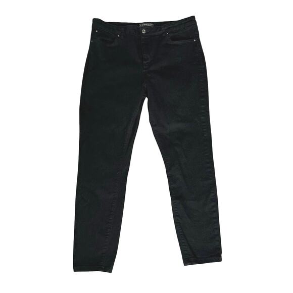 Black Mid-Rise Stretch Skinny Jeans - Picture 1 of 5